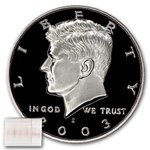 2003-S Kennedy Half Dollar 20-Coin Roll Proof