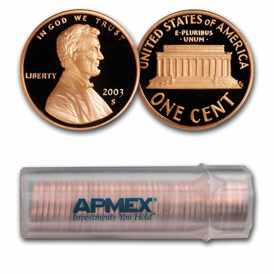 2003-S Lincoln Cent 50-Coin Roll Proof 2003-S Lincoln Cent 50-Coin Roll Proof