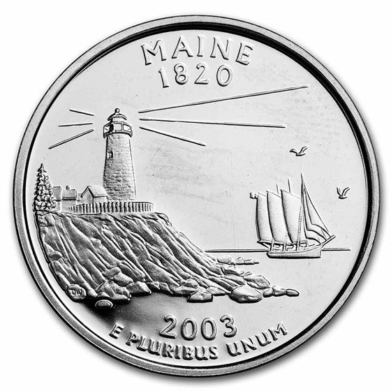 2003-S Maine State Quarter Gem Proof 2003-S Maine State Quarter Gem Proof