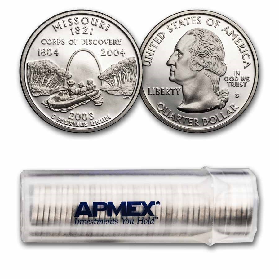 2003-S Missouri State Quarter Gem Proof 40-Coin Roll
