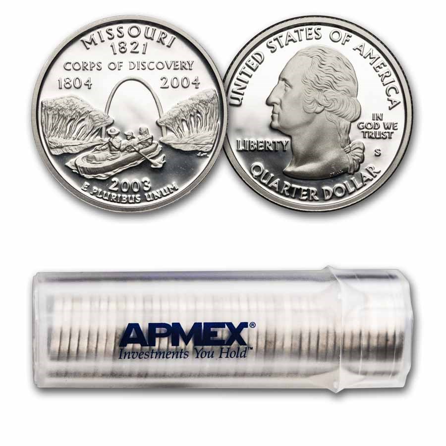 2003-S Missouri State Quarter Gem Proof (Silver) 40-Coin Roll