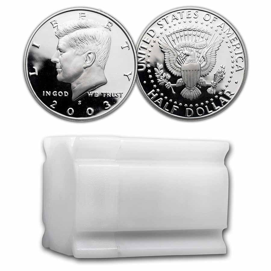 2003-S Silver Kennedy Half Dollar 20-Coin Roll Proof