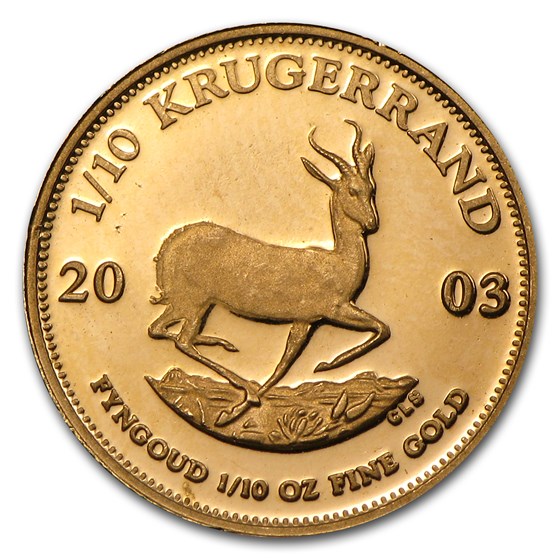 2003 South Africa 1/10 oz Gold Proof Krugerrand 2003 South Africa 1/10 oz Gold Proof Krugerrand