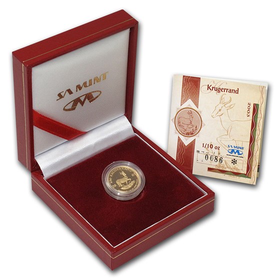2003 South Africa 1/10 oz Proof Gold Krugerrand 2003 South Africa 1/10 oz Proof Gold Krugerrand