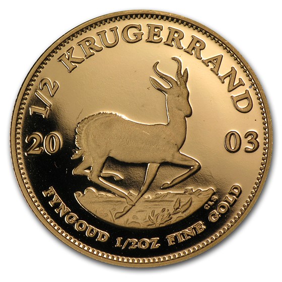 2003 South Africa 1/2 oz Proof Gold Krugerrand 2003 South Africa 1/2 oz Proof Gold Krugerrand