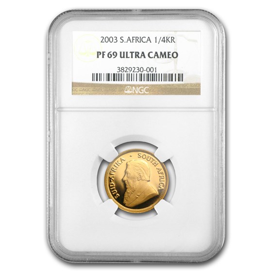 2003 South Africa 1/4 oz Gold Krugerrand PF-69 NGC 2003 South Africa 1/4 oz Gold Krugerrand PF-69 NGC