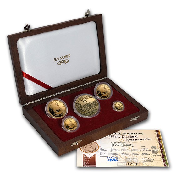 2003 South Africa 5-Coin Gold K-Rand Tiffany Diamond Prf Set 2003 South Africa 5-Coin Gold K-Rand Tiffany Diamond Prf Set