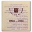 2003 Vatican City Proof Gold 20 Euros Pope John Paul II Moses