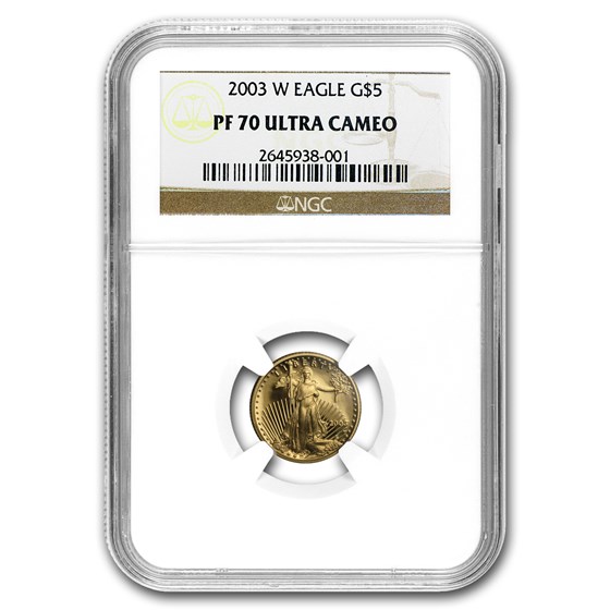 2003-W 1/10 oz Proof American Gold Eagle PF-70 NGC 2003-W 1/10 oz Proof American Gold Eagle PF-70 NGC