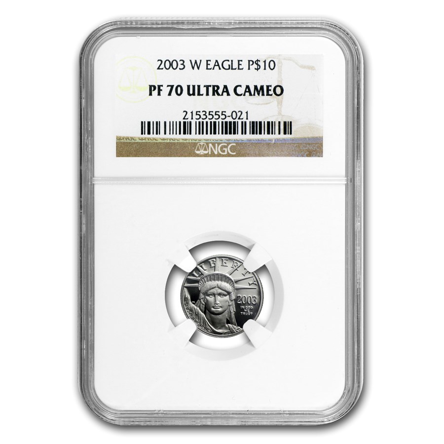 Buy 2003W 1/10 oz Proof American Platinum Eagle PF70 UCAM NGC APMEX