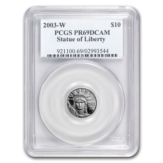 2003-W 1/10 oz Proof Platinum American Eagle PR-69 PCGS 2003-W 1/10 oz Proof Platinum American Eagle PR-69 PCGS
