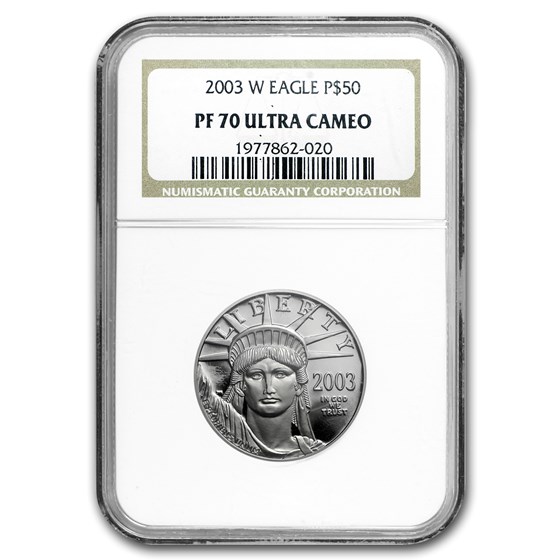 2003-W 1/2 oz Proof American Platinum Eagle PF-70 NGC 2003-W 1/2 oz Proof American Platinum Eagle PF-70 NGC