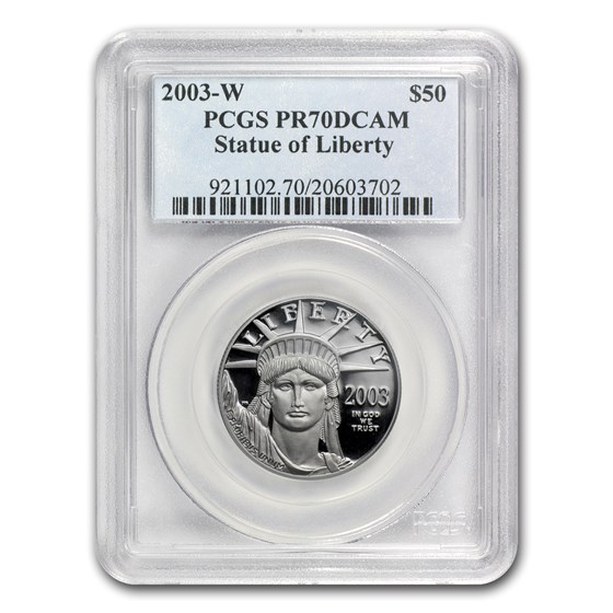2003-W 1/2 oz Proof American Platinum Eagle PR-70 PCGS 2003-W 1/2 oz Proof American Platinum Eagle PR-70 PCGS