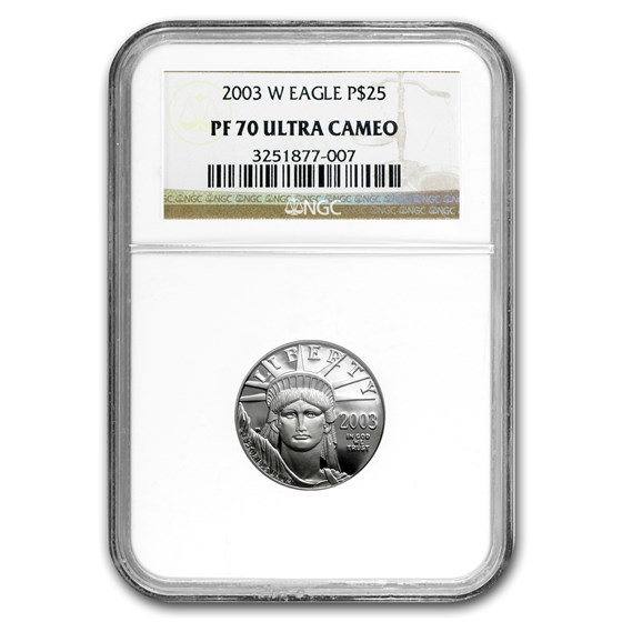 2003-W 1/4 oz Proof American Platinum Eagle PF-70 UCAM NGC 2003-W 1/4 oz Proof American Platinum Eagle PF-70 UCAM NGC