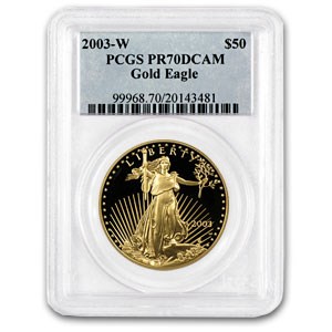 2003-W 1 oz Proof American Gold Eagle PR-70 DCAM PCGS 2003-W 1 oz Proof American Gold Eagle PR-70 DCAM PCGS