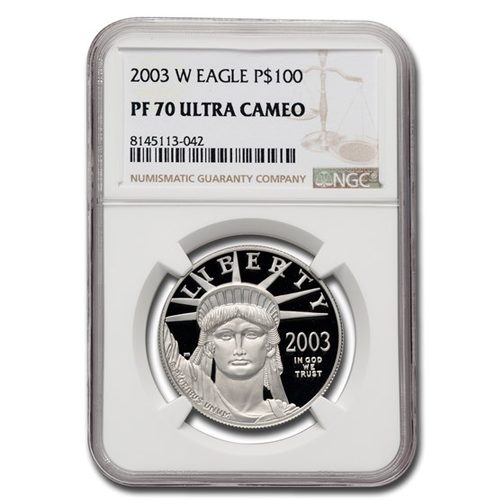 2003-W 1 oz Proof American Platinum Eagle PF-70 UCAM NGC 2003-W 1 oz Proof American Platinum Eagle PF-70 UCAM NGC