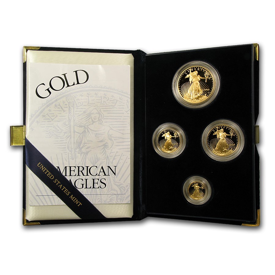 2003-W 4-Coin Proof American Gold Eagle Set (w/Box & COA)