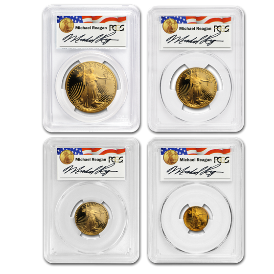 2003-W 4-Coin Proof Gold American Eagle Set PR-70 PCGS 2003-W 4-Coin Proof Gold American Eagle Set PR-70 PCGS
