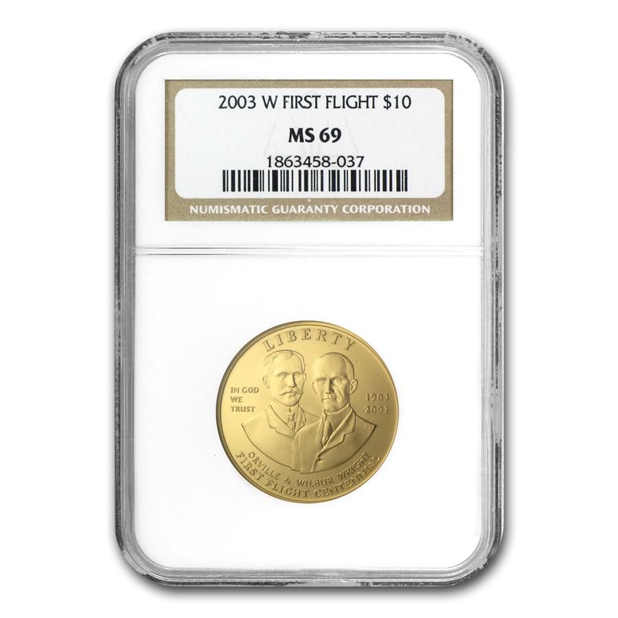 2003-W Gold $10 Commem First Flight Centennial MS-69 NGC