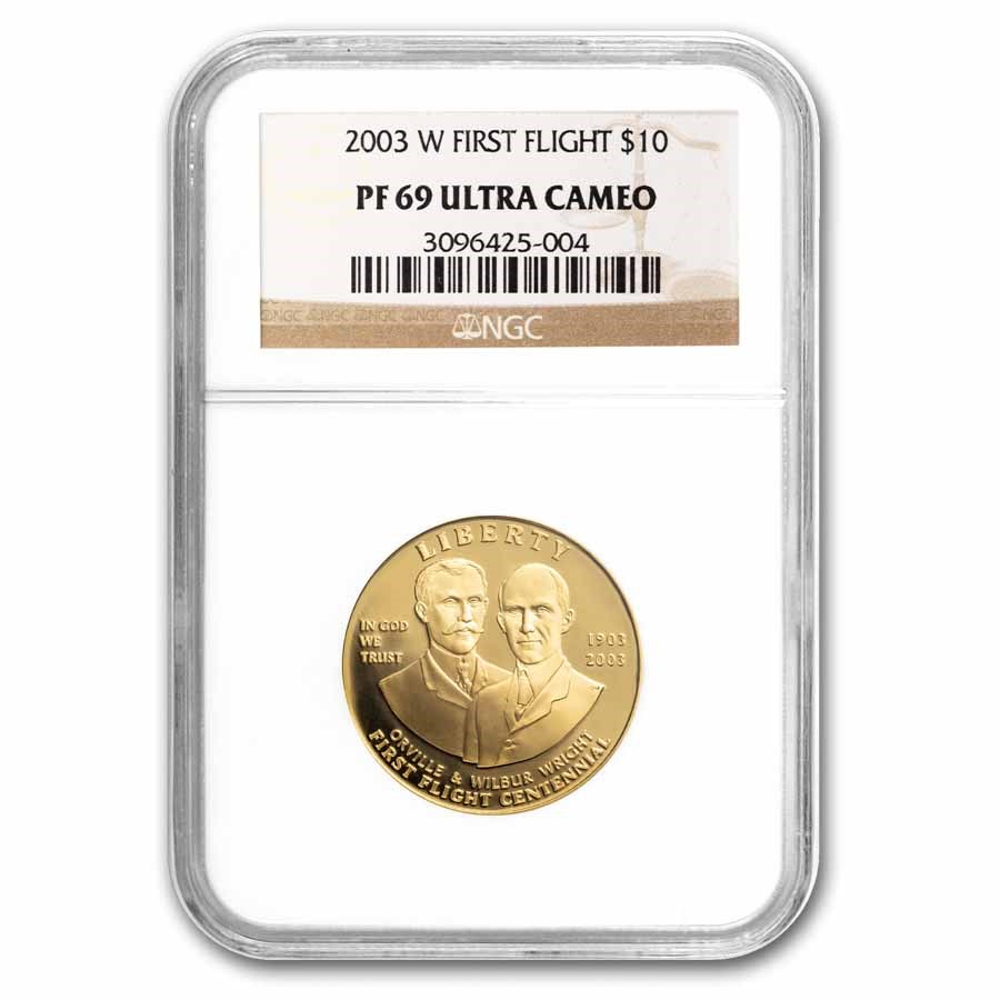2003-W Gold $10 Commem First Flight Centennial PF-69 NGC