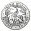 2003 Zambia 1 oz Silver Elephant BU