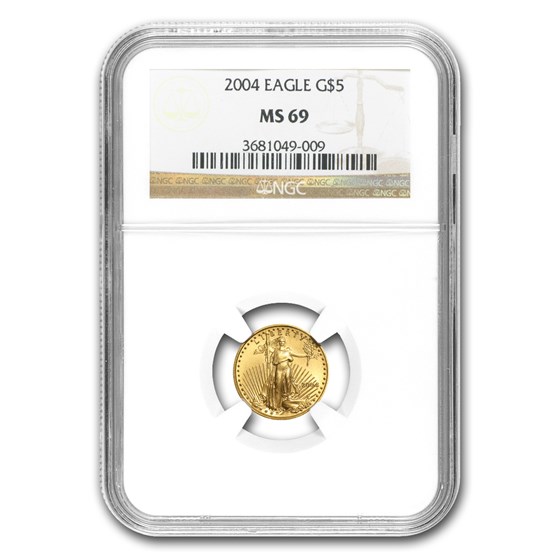2004 1/10 oz American Gold Eagle MS-69 NGC 2004 1/10 oz American Gold Eagle MS-69 NGC