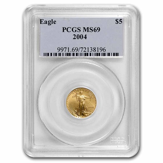 2004 1/10 oz American Gold Eagle MS-69 PCGS 2004 1/10 oz American Gold Eagle MS-69 PCGS