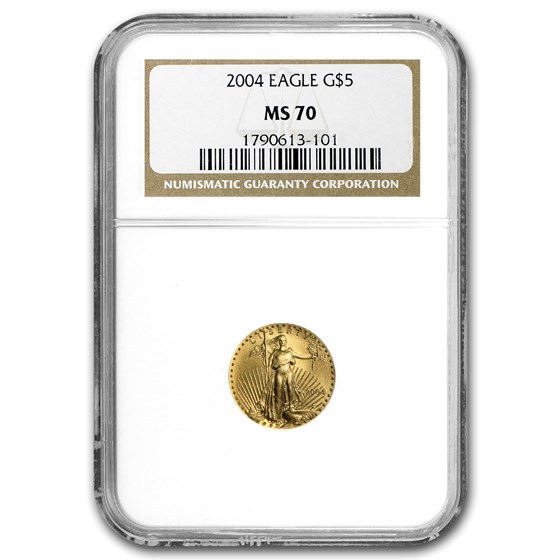 2004 1/10 oz American Gold Eagle MS-70 NGC 2004 1/10 oz American Gold Eagle MS-70 NGC