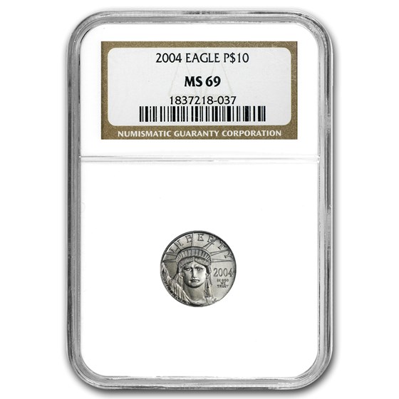 2004 1/10 oz American Platinum Eagle MS-69 NGC 2004 1/10 oz American Platinum Eagle MS-69 NGC