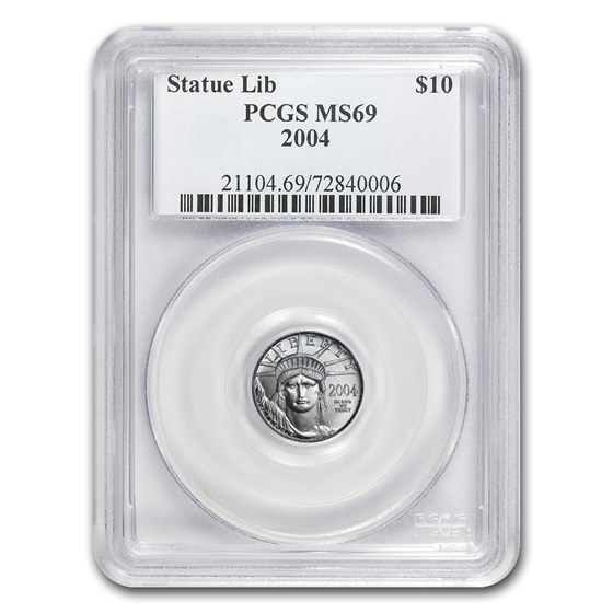 2004 1/10 oz American Platinum Eagle MS-69 PCGS 2004 1/10 oz American Platinum Eagle MS-69 PCGS