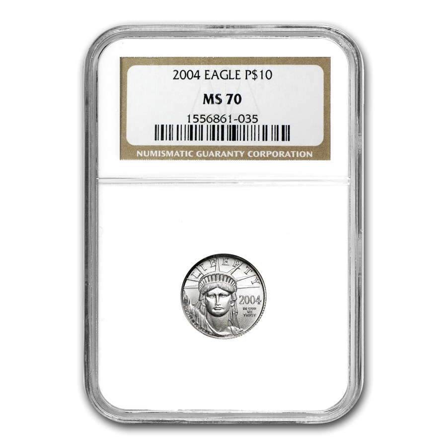 2004 1/10 oz American Platinum Eagle MS-70 NGC