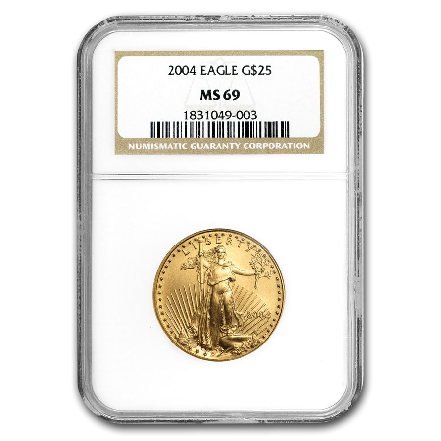 2004 1/2 oz American Gold Eagle MS-69 NGC