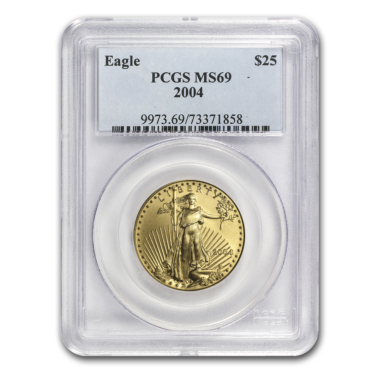 2004 $1 American Silver Eagle! NGC MS 69! Beautiful