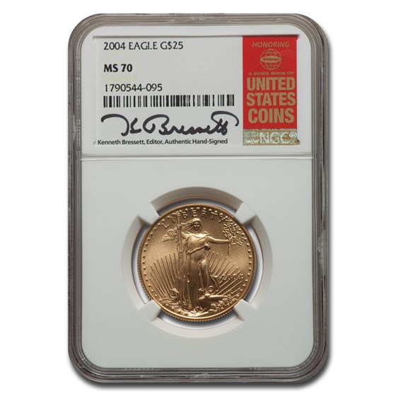 2004 1/2 oz American Gold Eagle MS-70 NGC (Bressett) 2004 1/2 oz American Gold Eagle MS-70 NGC (Bressett)