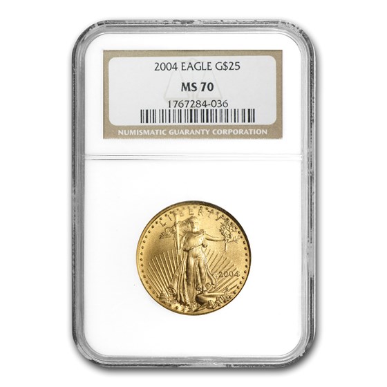 2004 1/2 oz American Gold Eagle MS-70 NGC