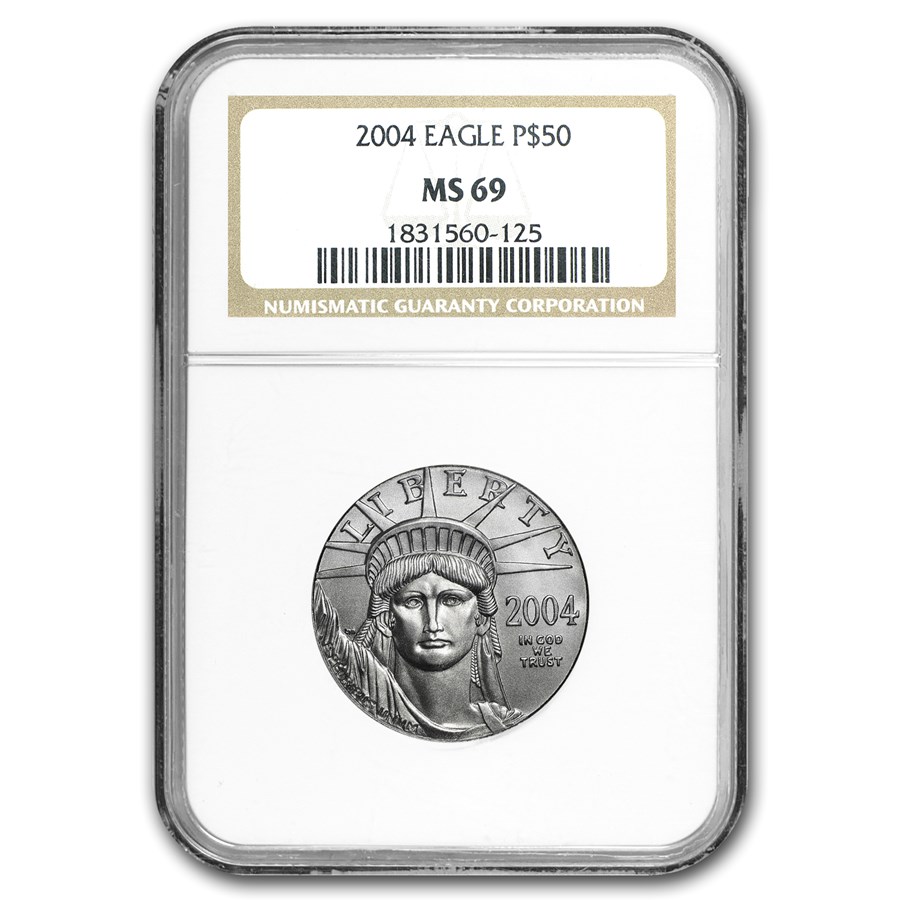 2004 1/2 oz American Platinum Eagle MS-69 NGC