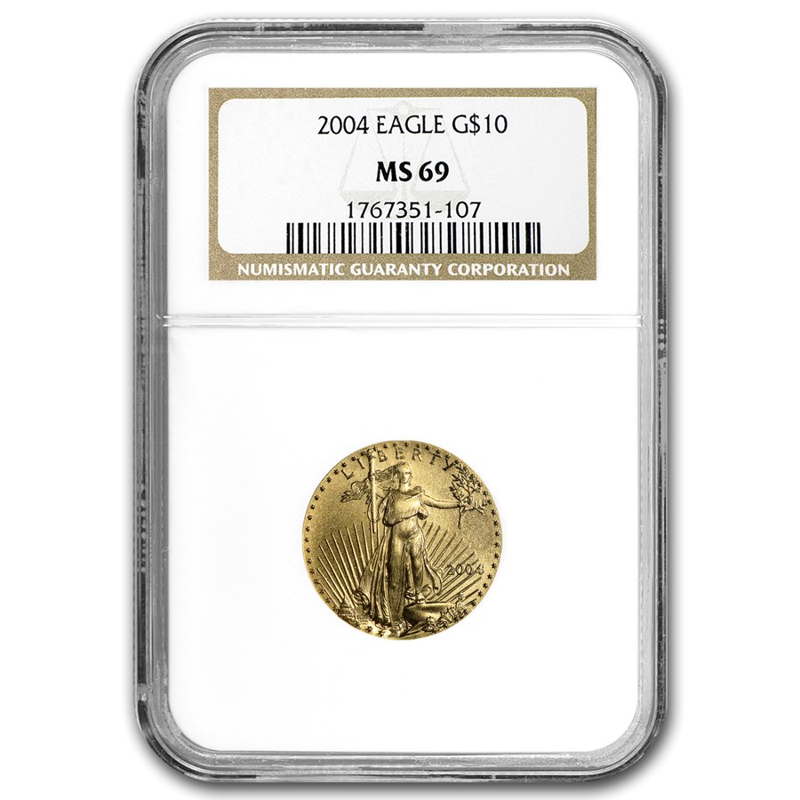 2004 1/4 oz American Gold Eagle MS-69 NGC