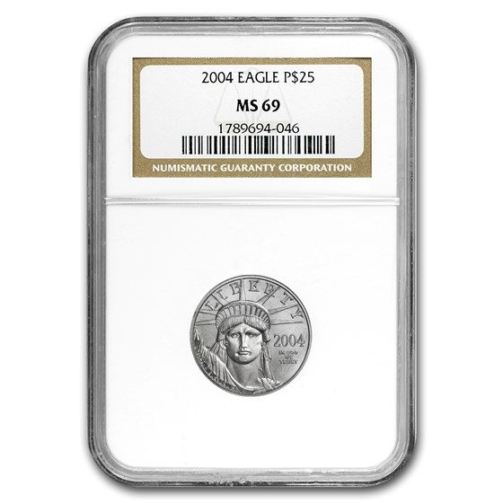 2004 1/4 oz American Platinum Eagle MS-69 NGC 2004 1/4 oz American Platinum Eagle MS-69 NGC