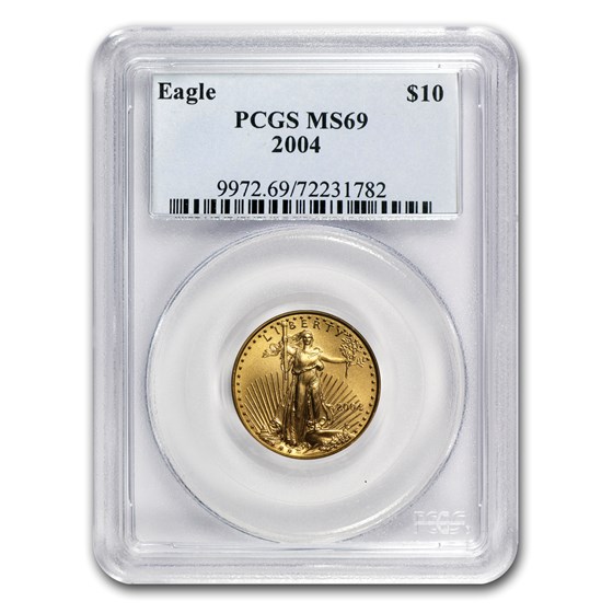 2004 1/4 oz Gold American Eagle MS-69 PCGS 2004 1/4 oz Gold American Eagle MS-69 PCGS
