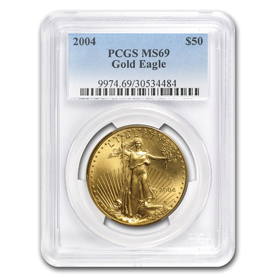 2004 1 oz American Gold Eagle MS-69 PCGS 2004 1 oz American Gold Eagle MS-69 PCGS