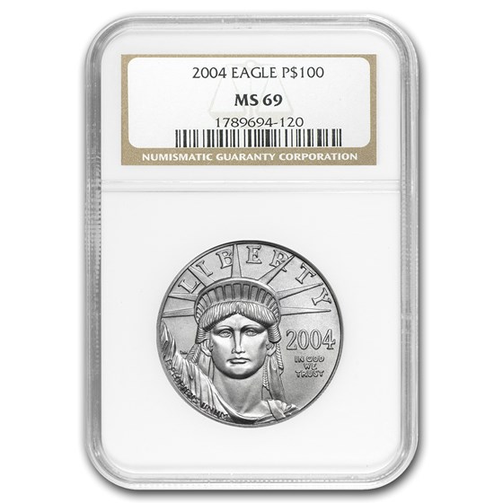 2004 1 oz American Platinum Eagle MS-69 NGC 2004 1 oz American Platinum Eagle MS-69 NGC