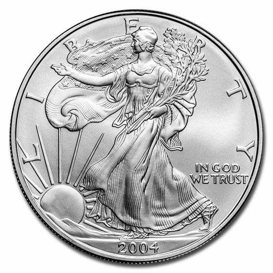 2004 1 oz American Silver Eagle BU 2004 1 oz American Silver Eagle BU