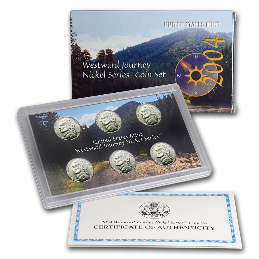 2004 6-Coin Westward Journey Nickel Set (w/Box & COA)