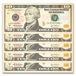 2004-A* (A-Boston) $10 FRN CU (Fr#2039-A*) Star Note, 40 consec