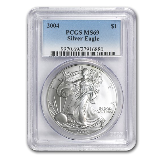 2004 American Silver Eagle MS-69 PCGS 2004 American Silver Eagle MS-69 PCGS