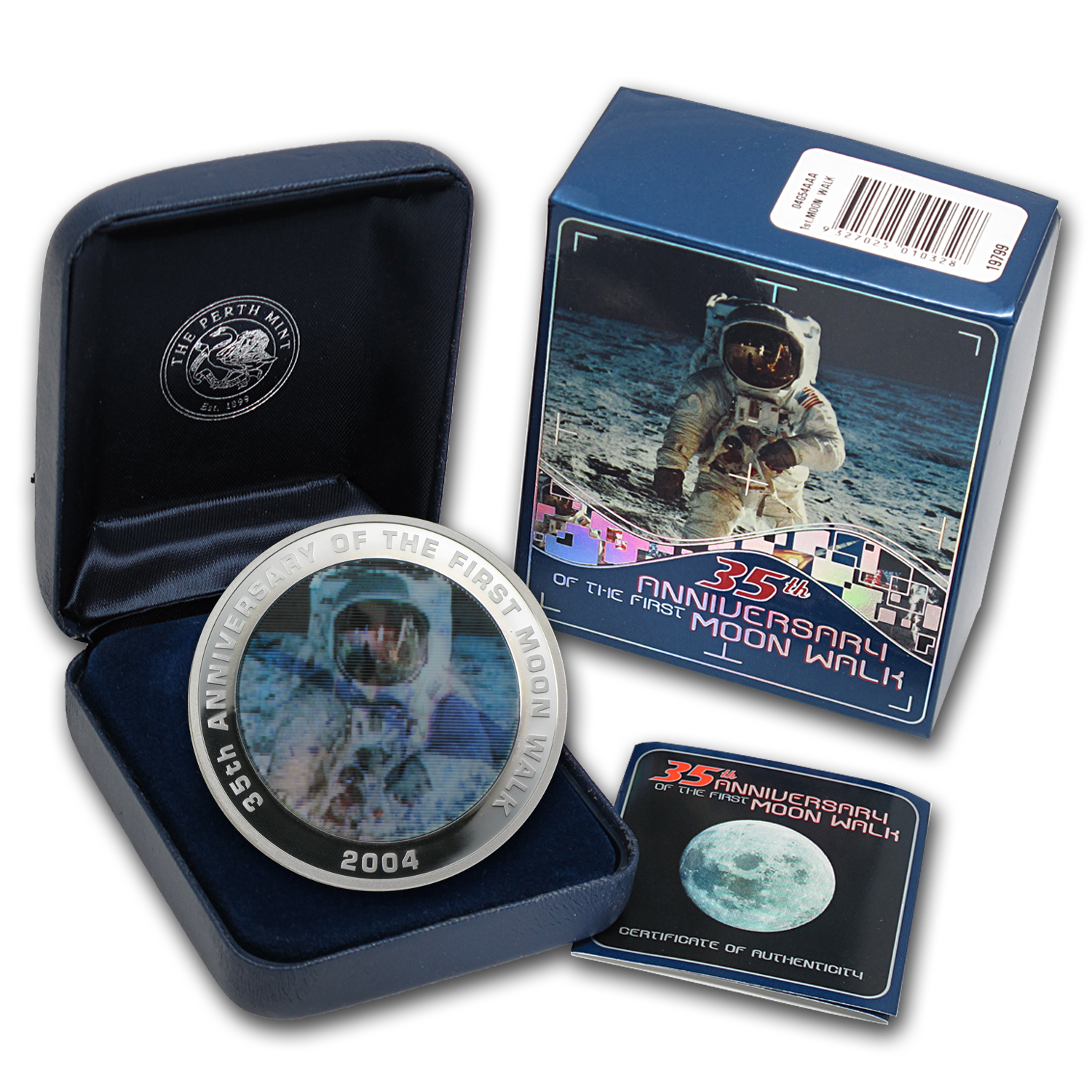 Buy 2004 AUS 1 oz Silver 35th Anniversary of the First Moon Walk