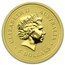 2004 Australia 1/20 oz Gold Lunar Monkey BU (SI, Colorized)
