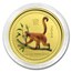 2004 Australia 1/20 oz Gold Lunar Monkey BU (SI, Colorized)