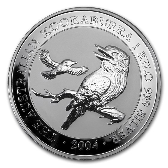 2004 Australia 1 kilo Silver Kookaburra BU 2004 Australia 1 kilo Silver Kookaburra BU