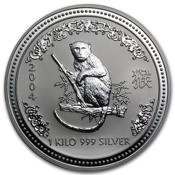 2004 Australia 1 kilo Silver Year of the Monkey BU 2004 Australia 1 kilo Silver Year of the Monkey BU